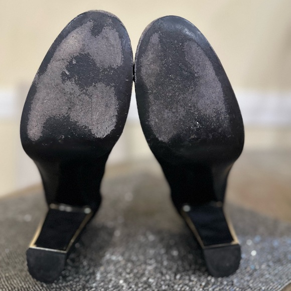 Chanel Black Suede Cap Toe Booties - Picture 5 of 5